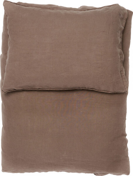 #lavie Hanf-Bettwäsche «Lotta» coffee