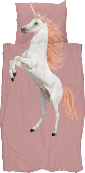 SNURK Bettwäsche Einhorn Pink