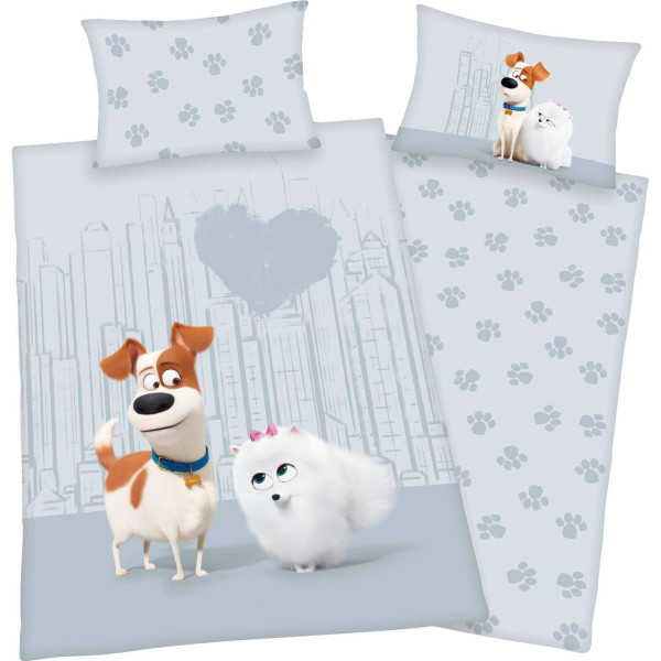 Bettwäsche Pets 2 Hunde mit Herz