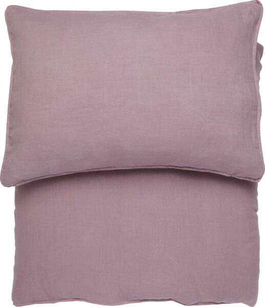 #lavie Hanf-Bettwäsche «Lotta» smokey lilac