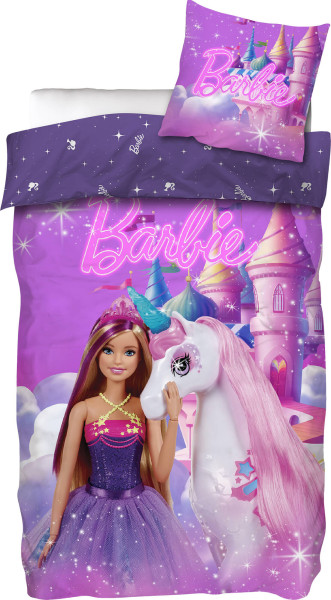 Bettwäsche Barbie & Einhorn